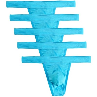 Herren Unterwäsche Tanga String Slip Nylon Elastisch 5er Pack