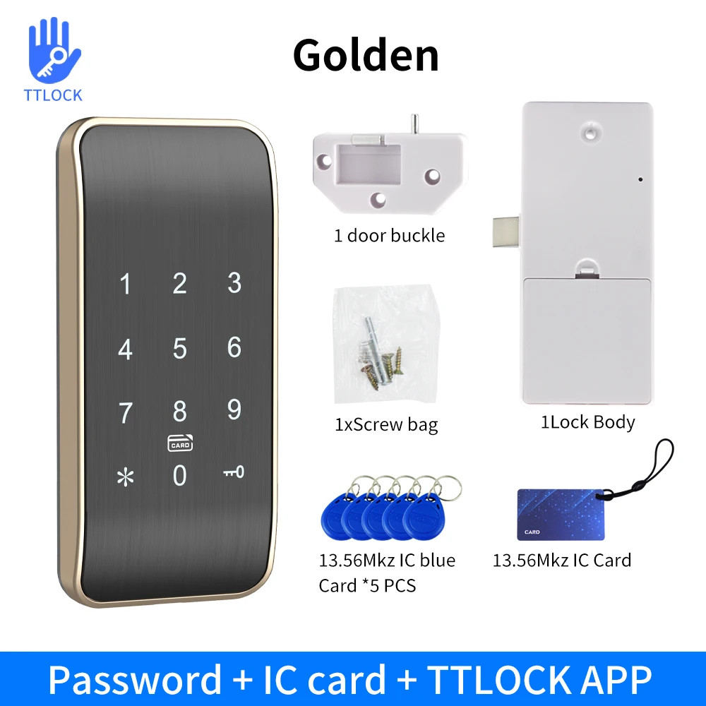 TTLock Smart 13.56MHz RFID Fingerprint Cabinet Drawer Locker