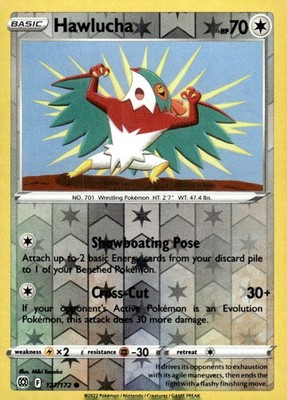SWSH09: Brilliant Stars #127/172 Hawlucha Reverse Holo