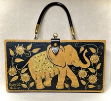 Rare Enid Collins of Texas Box Bag Purse – “People’s Choice” – Kennedy Election