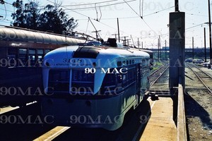 LAMTA. PCC CAR 3148. Long Beach (CA). Original Slide 1960. PCC ON LB LINE! (I)
