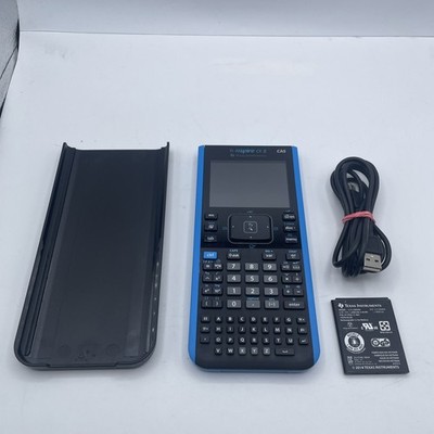 Texas Instruments TI-Nspire CX II CAS Graphing Calculator Blue Black Tested