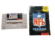 NFL Football (Super Nintendo Entertainment System, 1993) - Cartridge and Manual!