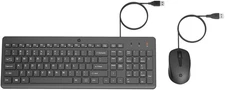 HP 150 Wired Mouse and Keyboard Combo - Full-Sized, Low-Profile Keyboard with Nu
