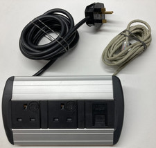 Desk Power Module 2 Way UK Fused Socket Office Desk 240V 50Hz 13A -OFFERS OK