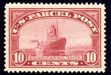 US Q6 10c Parcel Post 1913 Steamship PSAG grade 98J unused OG LH