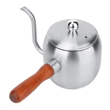 Gooseneck Coffee Pot Stainless Steel, 500ml Pour Over Drip Kettle with Fine F...
