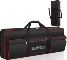 AKOZLIN 61 Key Keyboard Case, Padded Piano Bag with Handle and Adjustable Sho...
