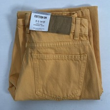 New Cotton On Womens Creamy Orange Low Rise Straight Jeans Size 6 With Tags JMBA