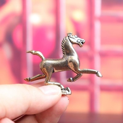Messing Pferd Figuren Home Desktop Dekor Fortune Zodiac Horse Büro Dekor-y