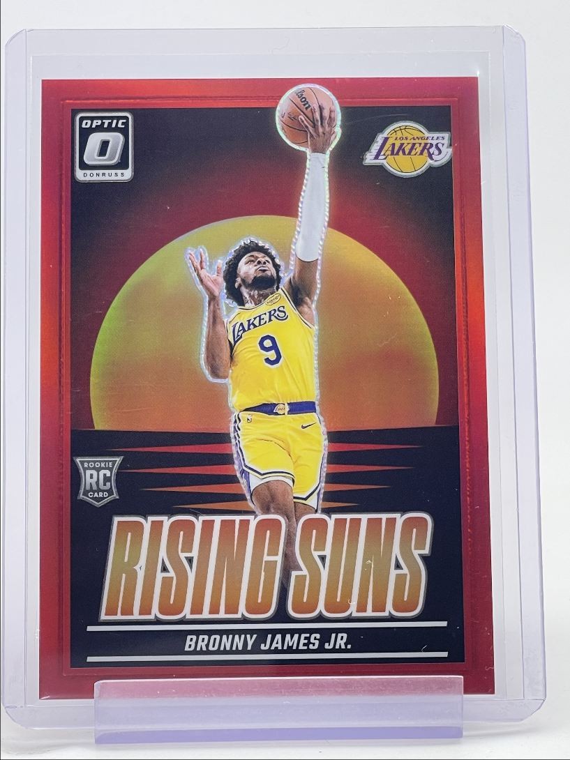 BRONNY JAMES JR. 2024-25 DONRUSS OPTIC RISING SUNS ROOKIE RED RC /99 Q4078