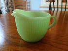 Vintage Fire King Jadeite Jane Ray Ribbed Creamer