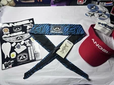 Angel Paintball Headband - BLUE TIGER  + Angel Visor + Angel Sticker Sheet Lot