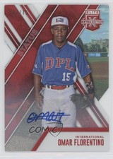 2017 Panini Elite Extra Edition Status Red Die-Cut 7/75 Omar Florentino Auto 2u3