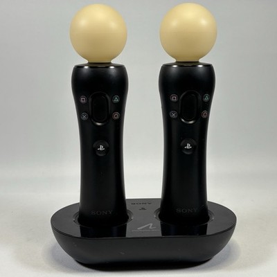 PS4 Playstation Move Motion Controller Set With Charging Dock TESTED Works great