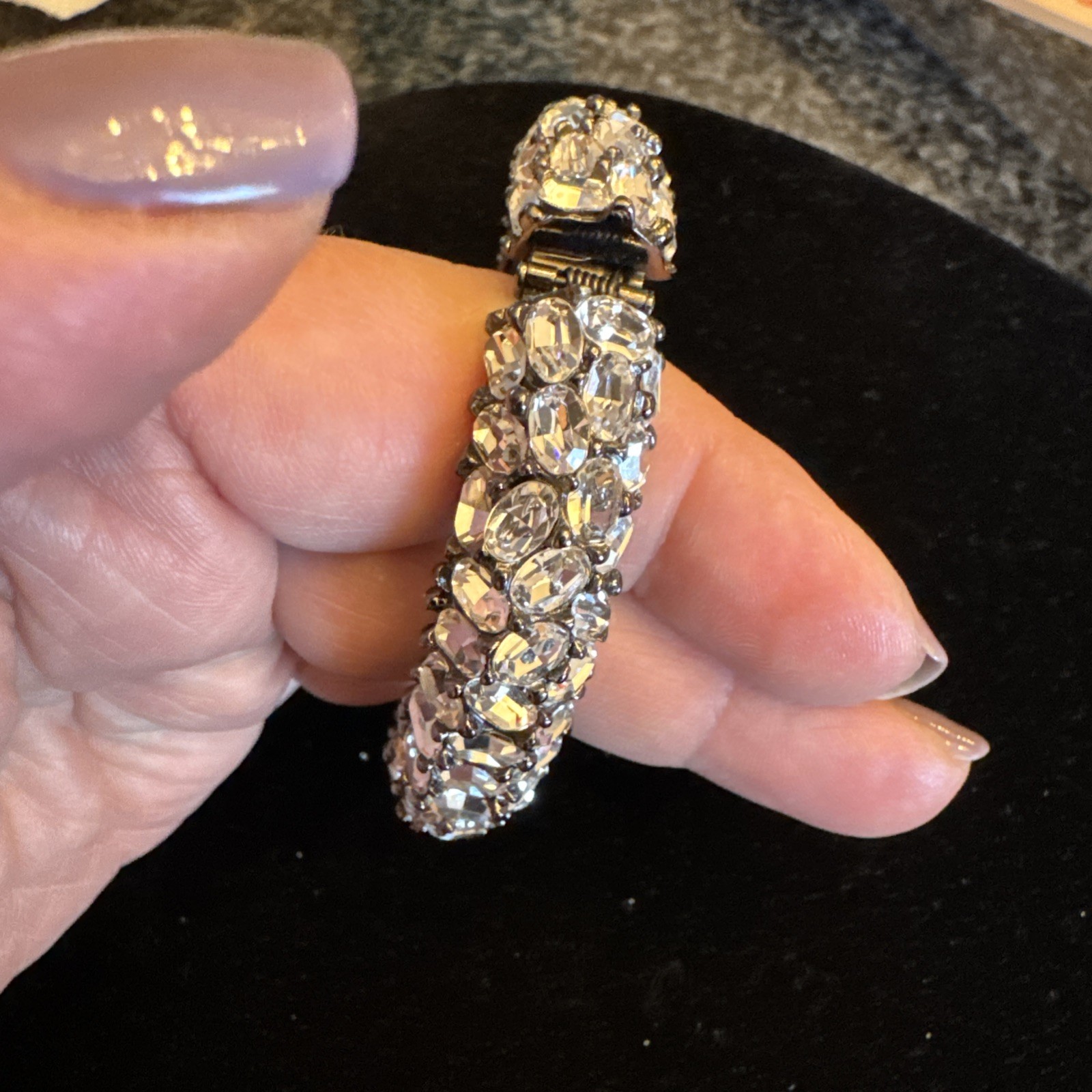 Kenneth Jay Lane KJL Crystal Hinged Bracelet - image 8