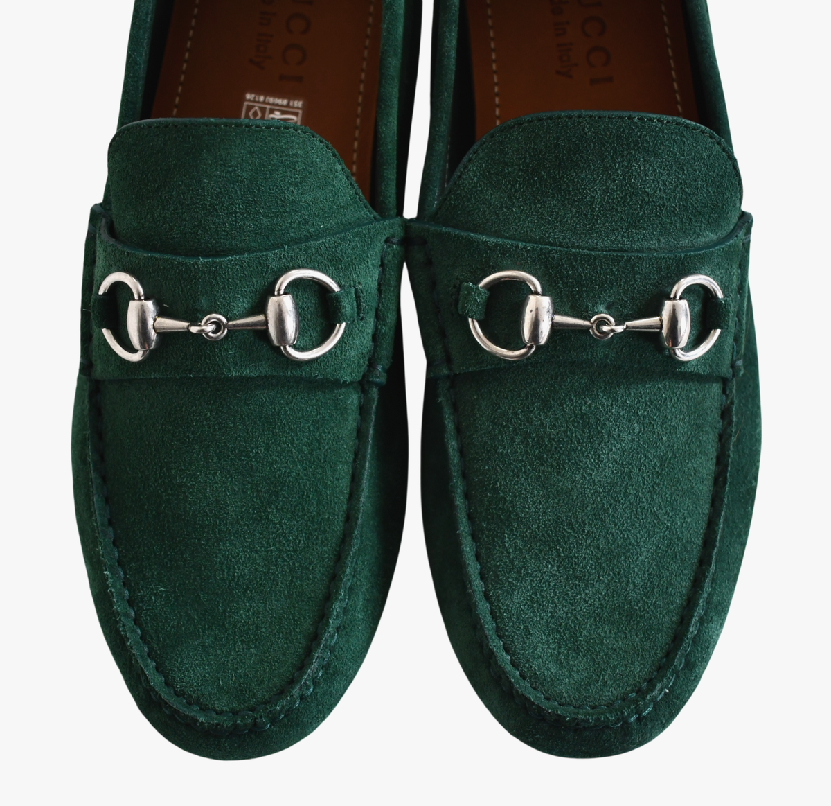 ?️GUCCI Green Suede Men