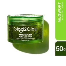 Glad2Glow Mugwort Acne Gel Mask Soothing Redness 50g x 2 - FREE SHIPPING