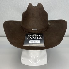 Cody James Unisex Cowboy Hat Brown Size 7 3X Wool Felt Cattleman Crease Western