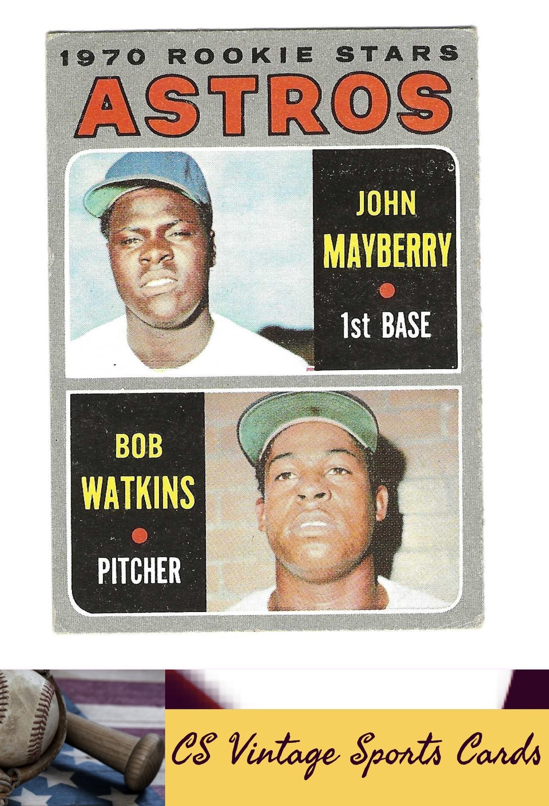 1970 Topps #227 Astros 1970 Rookie Stars (John Mayberry / Bob Watkins)