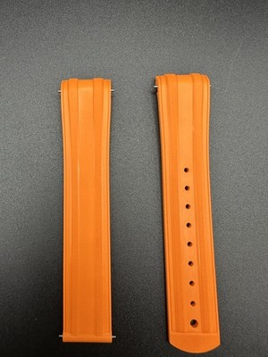 Original Omega 20mm For Seamaster Diver 300 42mm Watch ORANGE Rubber Band Strap