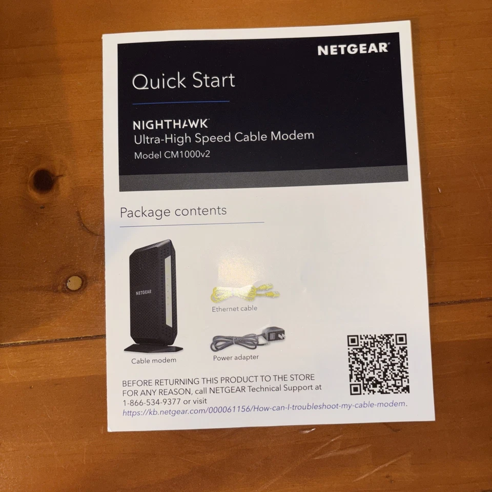 Netgear CM1000v2  High-Speed Cable Modem - Black™ (refurbished) - Image 3 of 4
