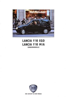 Lancia Y10 EGO und Y10 MIA Prospekt Brochure Depliant 09/1991