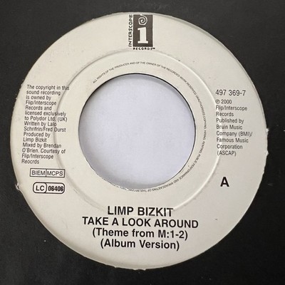 RARE! Limp Bizkit    Take A Look Around 7'' Vinyl Single Jukebox 497369-7