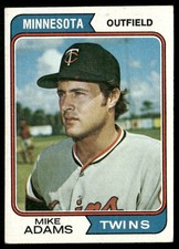 1974 Topps Mike Adams RC Minnesota Twins #573