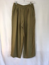 Liz Sport Womens Vintage High Rise Wide Leg Pant W/PCKTS Size L