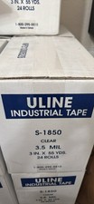 1 Box 24 x Roll ULINE Industrial Packing Clear 3" Tape 3.5 Mil x 55 Yds / S-1850