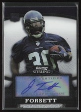 2008 Bowman Sterling Auto Justin Forsett #122 Rookie Seattle Seahawks