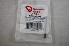 NEW Vermont Gage 911213900 Class ZZ Black Guard 0.139 Inch Minus Pin Gage
