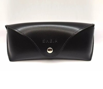 6.75'' SHEIN Eye Glasses Sunglasses Black Cover Case Pouch Snap Protector Storage