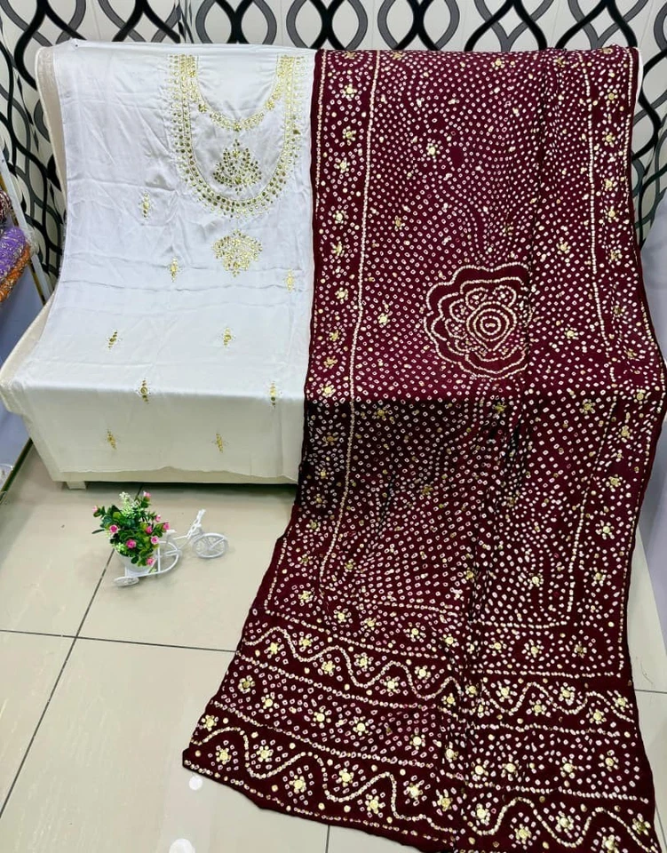 Coleção de casamento chunri feito à mão e trabalho mukesh dourado - Imagem 3 de 4