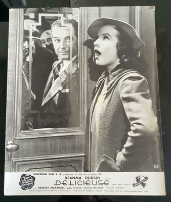 1938 Vintage Original Lobbykarte Deanna Durbin That Certain Age Délicieuse Photo