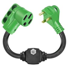 30 Amp to 50 Amp RV Adapter Surge Protector for Campers, Trailers - 30A-50A