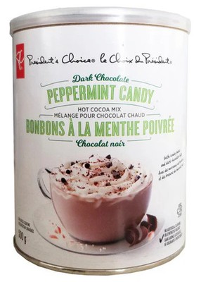 President's Choice Dark Chocolate Peppermint Candy Hot Cocoa Mix, 500g/17.5 oz