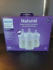 Philips Avent Natural Baby Bottle with Natural Response Nipple, Clear, 9oz, 3pk
