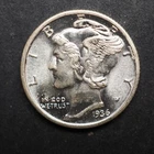 1936  *P*   MERCURY SILVER DIME  ***NICE*** FREE SHIPPING   C1987