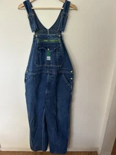 Liberty Overalls Mens 38x28 Blue Denim Bibs Carpenter Workwear Pants Utility