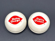 Vintage Dairy Queen Red and White Logo Yo-Yo 1970s lot of x2 YoYo STRINGS STUCK