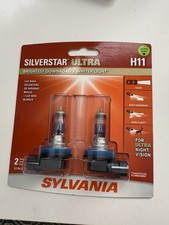 Sylvania Silverstar Ultra H11 Pair Set High Performance Headlight 2 Bulbs New
