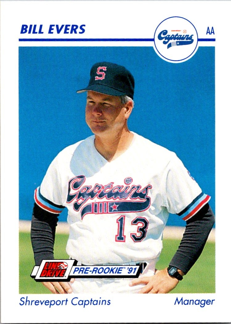 Bill Evers 1991 Line Drive AA #324 Shreveport Captains