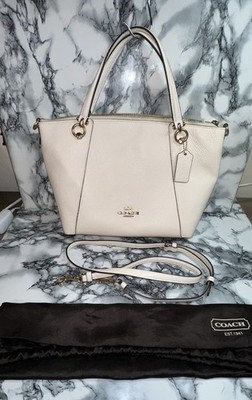 Coach Chalk Pebbled Leather Kacey Convertible Satchel C6229