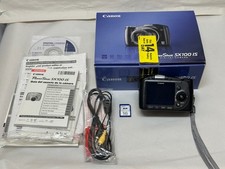 Canon PowerShot SX100 IS 8.0 MP Compact Camera Black 10x Zoom Parts or Repair