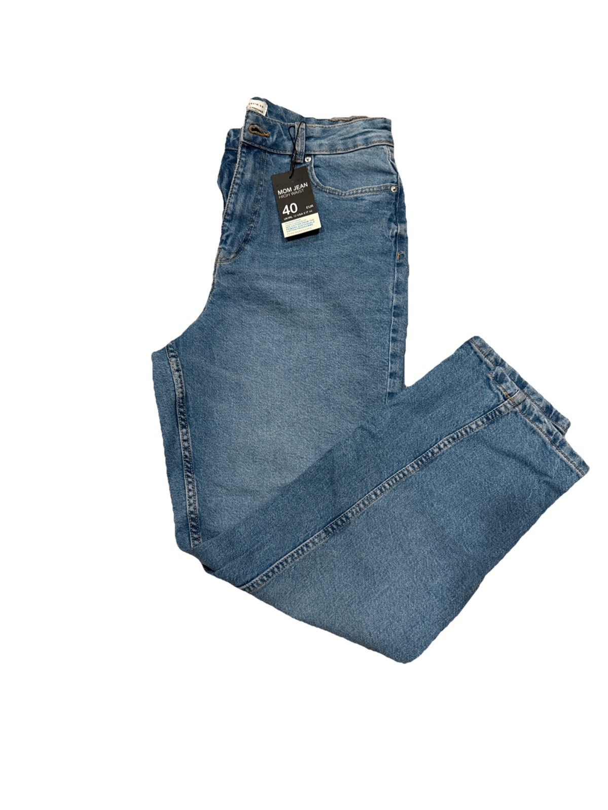 Denim Co Primark Cares Womens LIGHT BLUE  MOMS JEANS Light Wash  SIZE 8 image 5