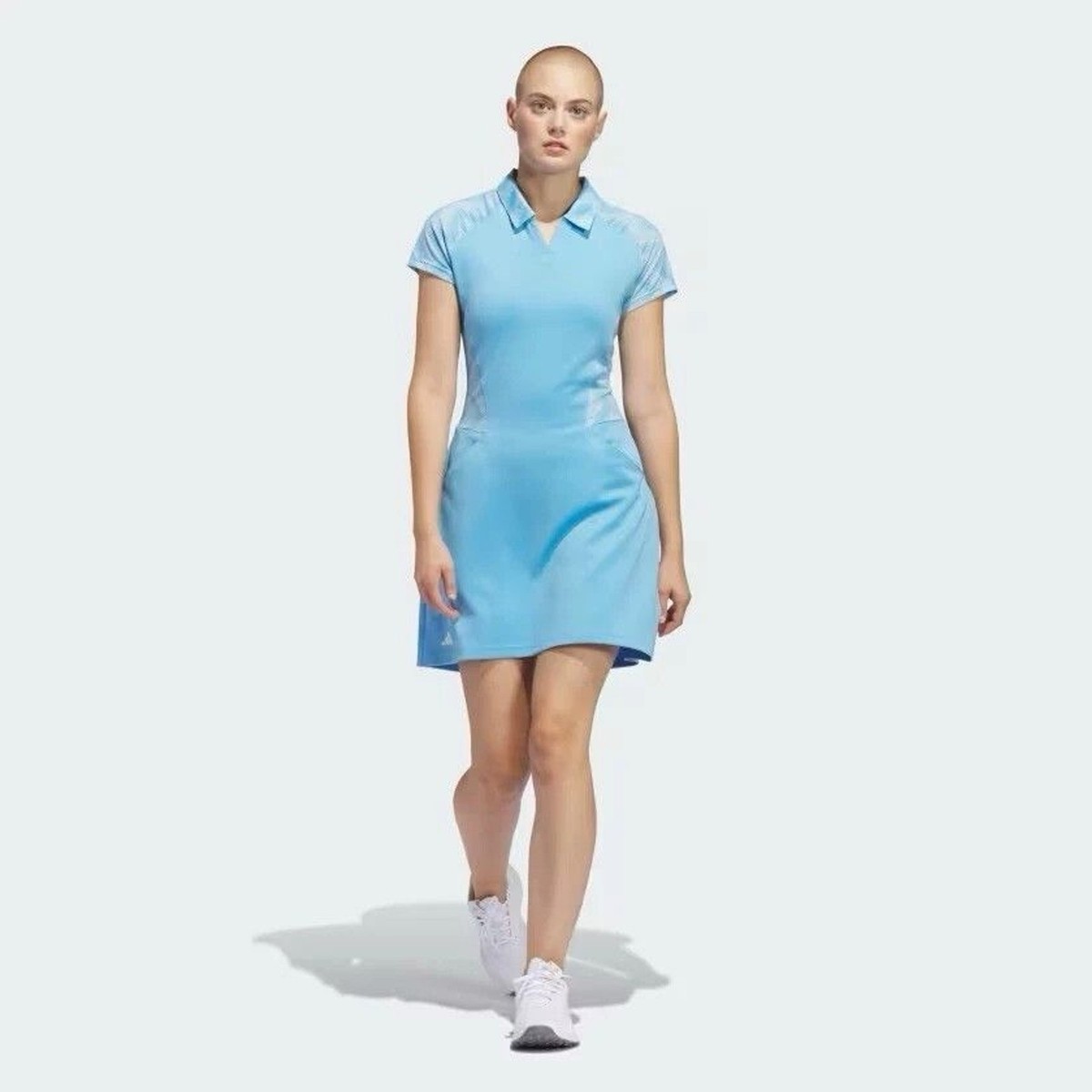 Adidas Ultimate365 Short Sleeve Golf Dress Semi Blue Burst IN9914 Women  Large for sale online | eBay