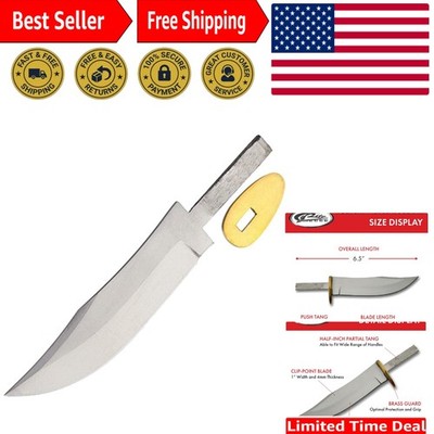 Tiger Skinner Blade Blank Knife - 6.5 Inch Stainless Steel Design