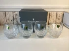 Set of 4 VTG Waterford Plaza Crystal Tumblers Double Old Fashioned Glasses - NIB